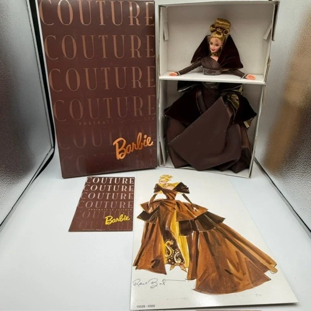 Barbie Couture Portrait in Taffeta 1996 Collector Edition Mattel 15528 Brown - Picture 2 of 9